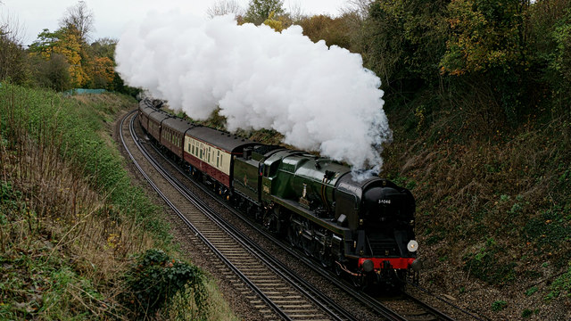 No.34046 'Braunton' at Woldingham