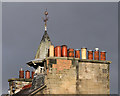 A collection of chimney pots in Galashiels