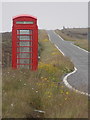 HU2951 : Stanydale: red telephone box by Chris Downer