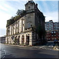 Vegetation colonising the former Palace Theatre, Swansea