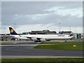 SJ8184 : Airbus A340 at Manchester Airport by David Dixon