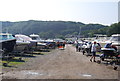 An avenue of boats