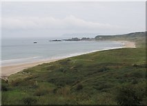 D0143 : Slumped cliffs, sand dunes and strand at Whitepark Bay by Eric Jones