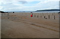 ST3159 : Tyre tracks on the beach at Weston-super-Mare by Jaggery