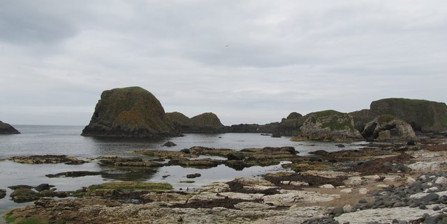 Flat rocks south of the Ballintoy Arch