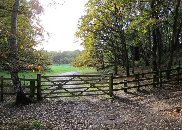 Gate across a track in Habberley Valley, near Kidderminster