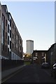 Arts Tower, viewed from Roscoe Road, Shalesmoor, Sheffield - 2