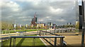 View of new flats under construction on Westfield Avenue from the Copper Box Arena