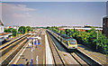 Langley (Bucks.) station, with IC125 train