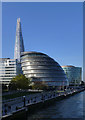 TQ3380 : City Hall and The Shard, Southwark by Jim Osley