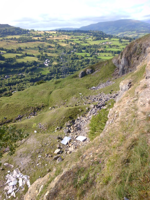 Old limestone quarry above Clydach