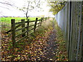 Footpath beside security fence