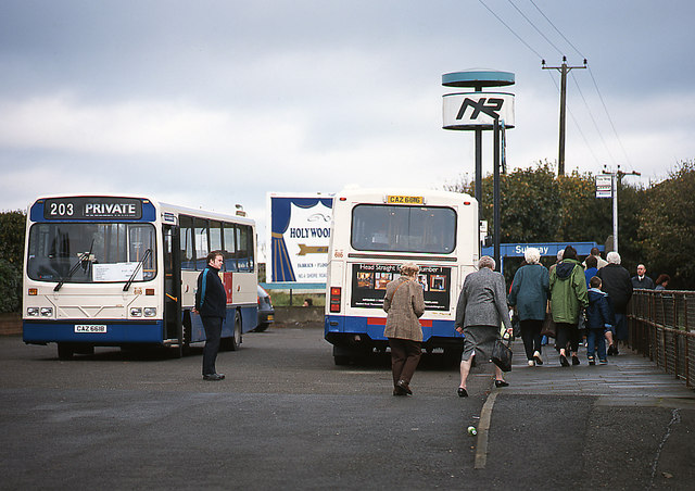 Bus substitution - Holywood station - 2001
