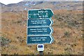 NN1669 : Footpath destinations from Glen Nevis by Jim Barton