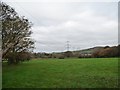 View north along the power lines, north of Lon Ddwr