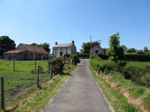 Farm house and buildings on Drumgooland... © Eric Jones cc-by-sa/2.0 ...