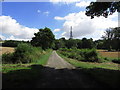 View NE along Heath Lane, Carlton Scroop, Lincs