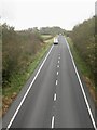 Looking eastbound along the A595 from Crofts Bridge, Papcastle