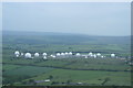 RAF Menwith Hill, from a helicopter