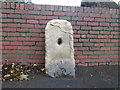 Milestone with benchmark, Sheffield Road Conisbrough