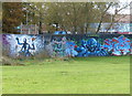 Graffiti on a wall in Braunstone Park