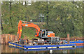 Crane and pontoon, River Lagan, Belfast