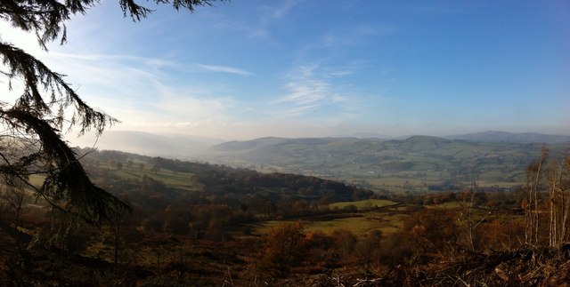 Looking southwest over the Dee valley