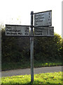 TM2458 : Roadsign at Pegways junction by Geographer