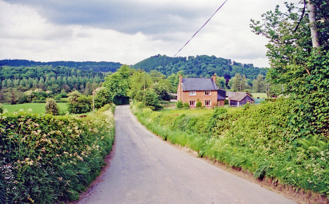 Approaching site of former Llangedwyn station, 2001