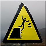 L6896 : Achill Island - Warning Sign at Lookout Point overlooking Ashleam Bay  by Joseph Mischyshyn