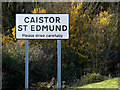 TG2305 : Caistor St. Edmund Village Name sign by Geographer