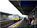 The Dublin-bound Enterprise Train arriving at Newry Railway Station