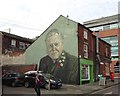 David Attenborough mural on Charles Street, Sheffield