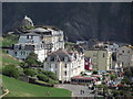 View to houses above Ilfracombe Harbour & St Nicholas Chapel from Granville Rd