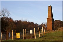 SJ5154 : Copper Mine Chimney and collapsed Mine Shaft at Gallantry Bank by Jeff Buck