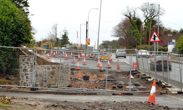 Road construction, Jordanstown (3) © Albert Bridge cc-by-sa/2.0 ...