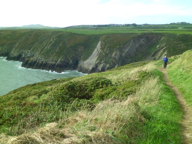 The coast path above Caer Bwdy Bay