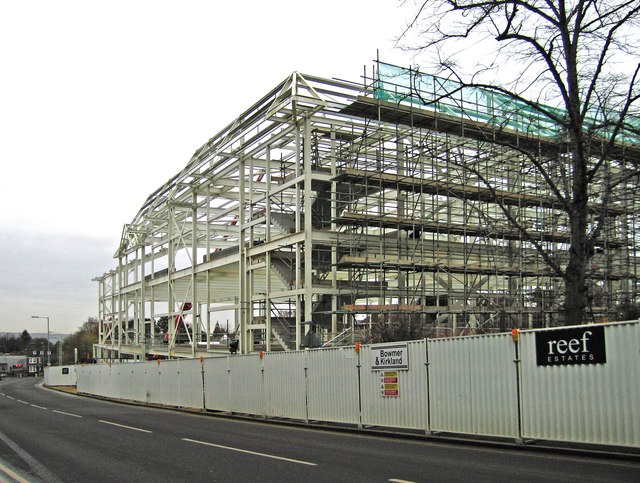 Construction of the new Marks & Spencer store