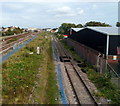 Single railway track to an industrial estate in Taunton