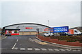 Aldi, Iceland and Home Bargains, Flora Street, Sheffield - December 2013