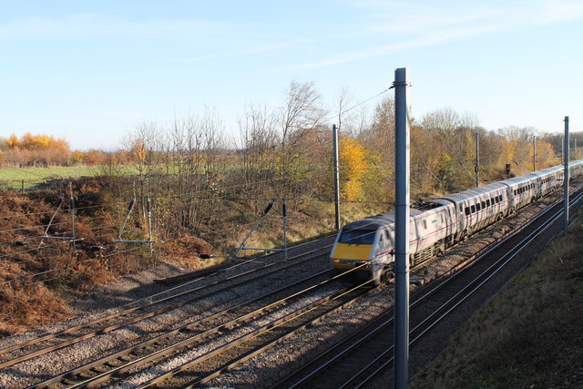 Approaching train on the ECML