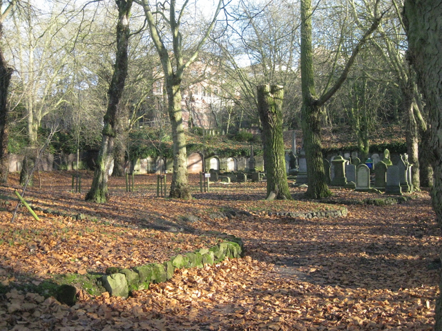 Key Hill Cemetery, Hockley: lower area, looking east to the catacombs