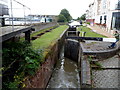 Closing a lock gate on the Stratford-upon-Avon Canal