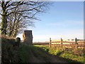 Field boundary and bales, Sconner Down