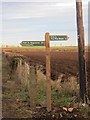 New footpath sign, South Barns