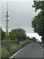 Paramilitary art on a telephone pole on the B30 near Silverbridge