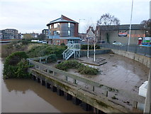 TF4609 : Mud from the flood, Freedom Bridge, Wisbech by Richard Humphrey