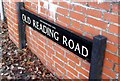 Street sign, Old Reading Road, Crowmarsh Gifford