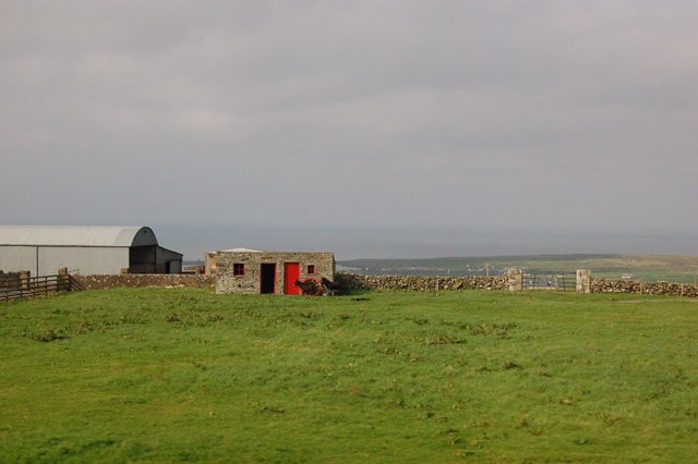 Farm along R478 with Metal Building,  Stone Building, & Two Donkeys in Field