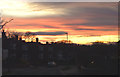 Sunset over Sandringham Road in Penn, Wolverhampton